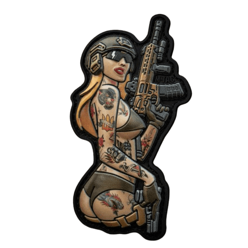 Tactical Pinup Girl Tatoo Panther Patch, fullcolor, 3d Rubber Patch, M-Tac