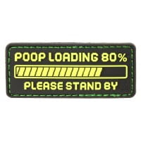 3D Rubber Patch mit Klettfläche Poop Loading schwarz/gelb