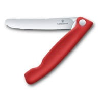 Swiss Classic, Picknick Messer 11cm gerade rot