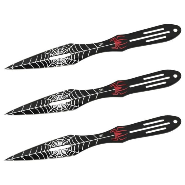 Wurfmesser-Set 3-teilig Spinne