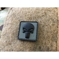 Punisher Patch, steingrau-oliv schwarz, 3D Rubber patch