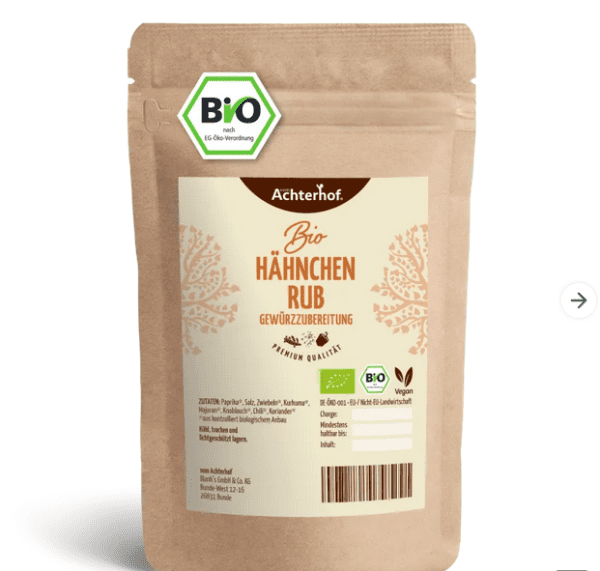 Bio Hähnchen Rub Gewürzzubereitung 100g