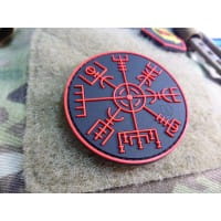 VEGVISIR VIKING COMPASS Patch, blackmedic / 3D Rubber Patch