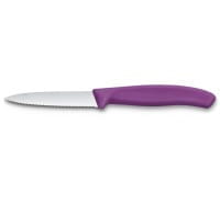 Swiss Classic Gemüsemesser 8 cm Wellenschliff, Mittelspitz, violett
