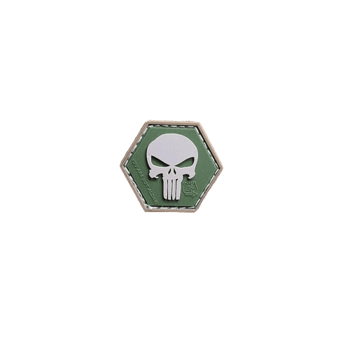 Punisher “YOU ARE NOT ALONE” Patch, multicam, Hexagon Patch, 3D Rubber Patch