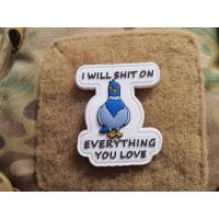 JTG Dove shit on Patch, fullcolor, JTG 3D Rubber Patch
