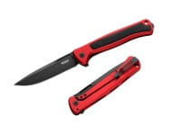 Skinny Red Aluminum Black Blade