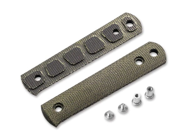 BFF Packlite Griffschalen Canvas Micarta Grün Smooth