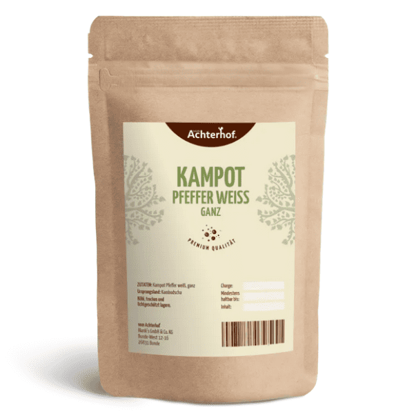 Kampot Pfeffer weiß ganz 50g