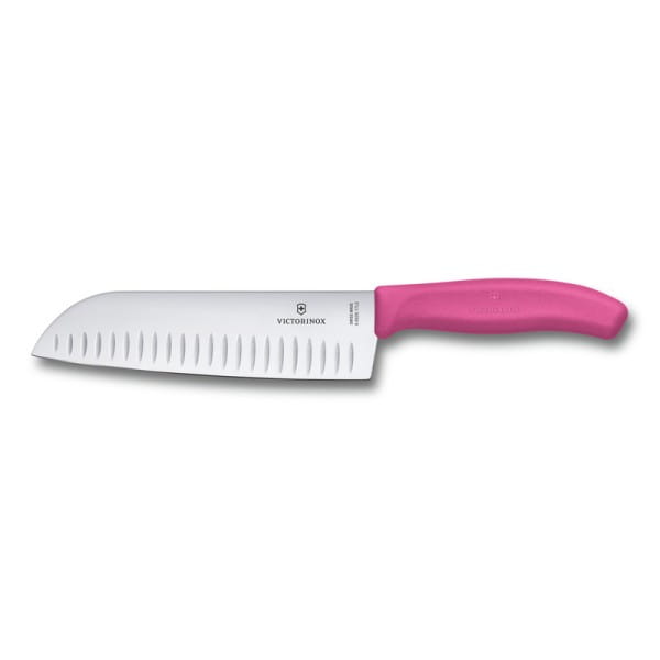 Swiss Classic Santokumesser 17 cm pink mit Kullen