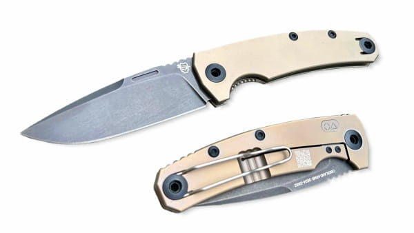 Titan SEPP TiBronze, Klappmesser mit Zweihandbedienung, 95mm black stonewashed Klinge