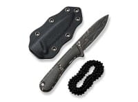 Mini Elementum Fixed Micarta Dark Green Damast