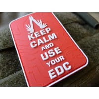 Keep Calm and use your EDC Patch, fullcolor / 3D Rubber Patch