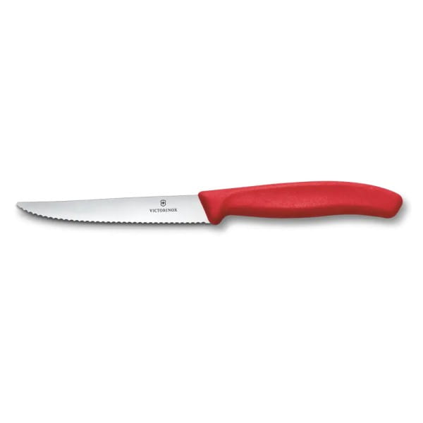 Swiss Classic Steak- und Pizzamesser Wellen Rot