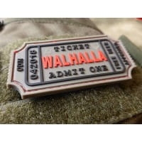 WALHALLA TICKET - Odin approved Patch, grey / 3D Rubber Patch