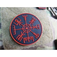 VEGVISIR VIKING COMPASS Patch, blackmedic / 3D Rubber Patch