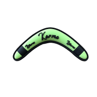 Karma Returns Boomerang Patch limegreen / JTG 3D Rubber