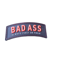 BAD ASS, Always first on field Patch, red blackops / 3D Rubber Patch