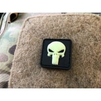 Punisher Patch, gid (glow in the dark), 3D Rubber patch
