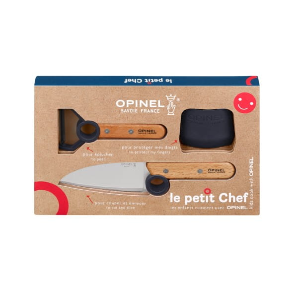 Le Petit Chef Kinder Küchenmesser-Set, 3-teilig, blau