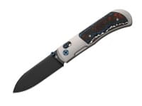 Tycho M390 Ti Blue & Red Fat Carbon DLC