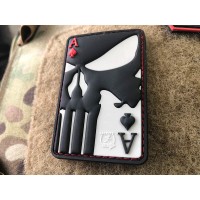 Punisher Ace Of Spades Patch, fullcolor / 3D Rubber Patch