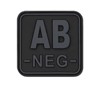 Blutgruppe AB Negative Rubber Patch JTG