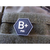 Blutgruppen Patch B Pos, Hexagon Patch, swat, JTG 3D Rubber Patch, HexPatch