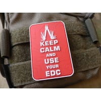 Keep Calm and use your EDC Patch, fullcolor / 3D Rubber Patch