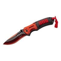 Einhandmesser, rot/schwarz