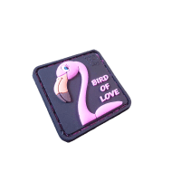 JTG FLAMINGO Patch, Vogel der Liebe / JTG 3D Rubber Patch