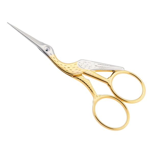 Storchenschere vernickelt vergoldet 11.0 cm