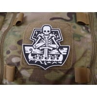 GhostShip Skull Patch Version One, white, JTG 3D Rubber Patch