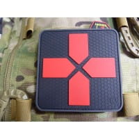 Big RedCross Medic Patch, 100mm, blackmedic / JTG 3D Rubber Patch
