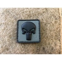 Punisher Patch, steingrau-oliv schwarz, 3D Rubber patch