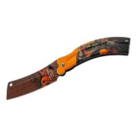 Einhandmesser Totenkopf orange