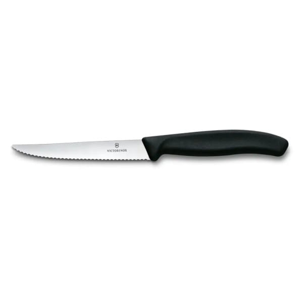 Swiss Classic Steak- und Pizzamesser Wellen Schwarz