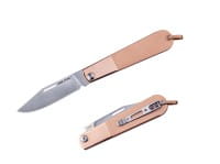 Real Barlow RB-3 Clip Point 12C27 Rosegold Steel
