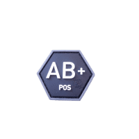 Blutgruppen Patch AB Pos, Hexagon Patch, swat, JTG 3D Rubber Patch, HexPatch