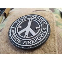 Peace Patch, "PEACE THROUGH SUPERIOR FIREPOWER", swat, JTG 3D Rubber Patch