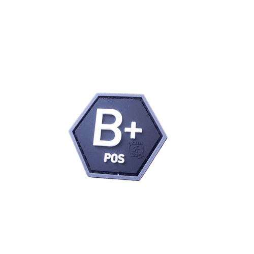 Blutgruppen Patch B Pos, Hexagon Patch, swat, JTG 3D Rubber Patch, HexPatch
