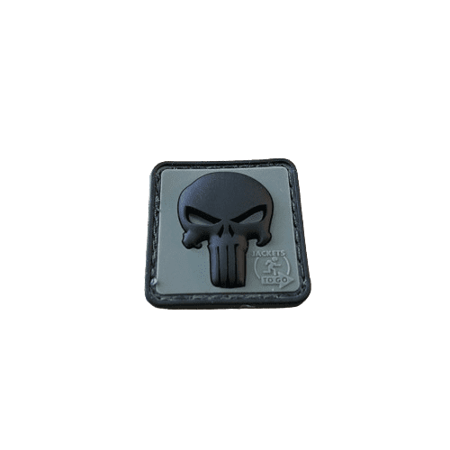 Punisher Patch, steingrau-oliv schwarz, 3D Rubber patch