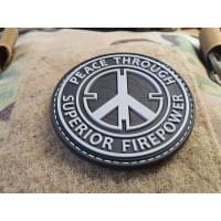 Peace Patch, "PEACE THROUGH SUPERIOR FIREPOWER", swat, JTG 3D Rubber Patch