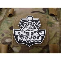 GhostShip Skull Patch Version One, white, JTG 3D Rubber Patch