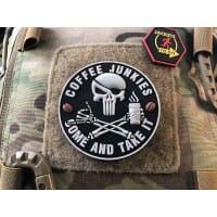 Pirat Punisher Coffee Junkies Patch JTG 3D Rubber Patch