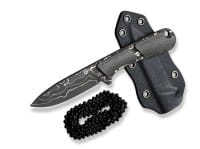 Mini Elementum Fixed Micarta Dark Green Damast