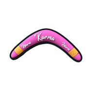 Karma Returns Boomerang Patch pink / JTG 3D Rubber