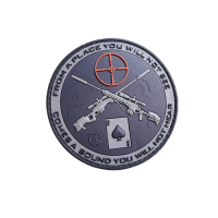 JTG Sniper Patch, steingrau-olive / JTG 3D Rubber Patch