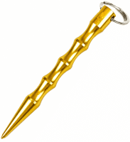 Kubotan Key Chain (Griff gewellt) gold
