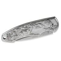 Taschenmesser Wolf silber